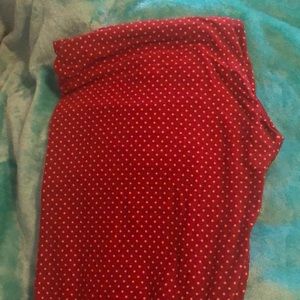 Red yellow dot leggings